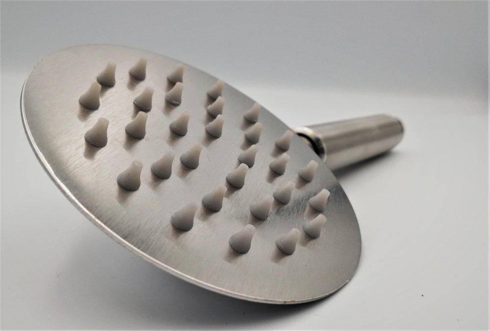 Brausekopf Edelstahl rund