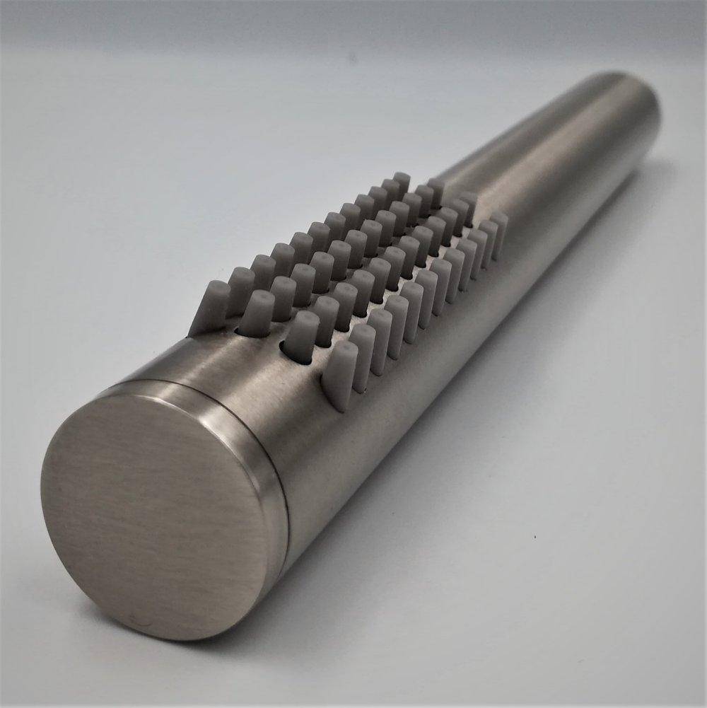 Stabhandbrause V2A gebürstet l=22cm d=2,5cm